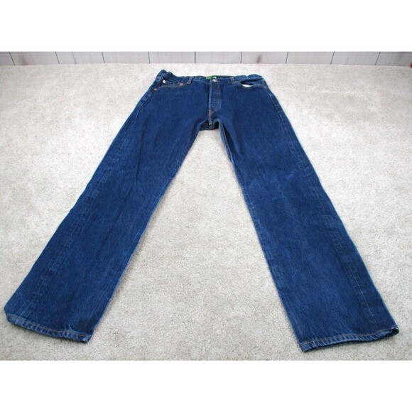 Levis 501xx Jeans Mens 36 Blue Denim Straight Leg Button Fly Cotton Casual 36x33 - Picture 3 of 16